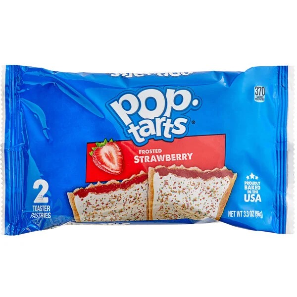 Kellogg's Pop-Tarts Toaster Pastries, 3.3 oz, 2 Count Pouch