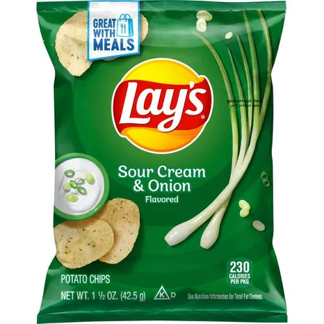 Lays Sour Cream & Onion chips 1.5oz