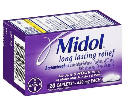 Midol Long Lasting Relief Acetaminophen Extended Release 650 mg
