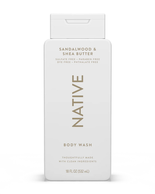 Native Body Wash, Sandalwood-Shea Butter