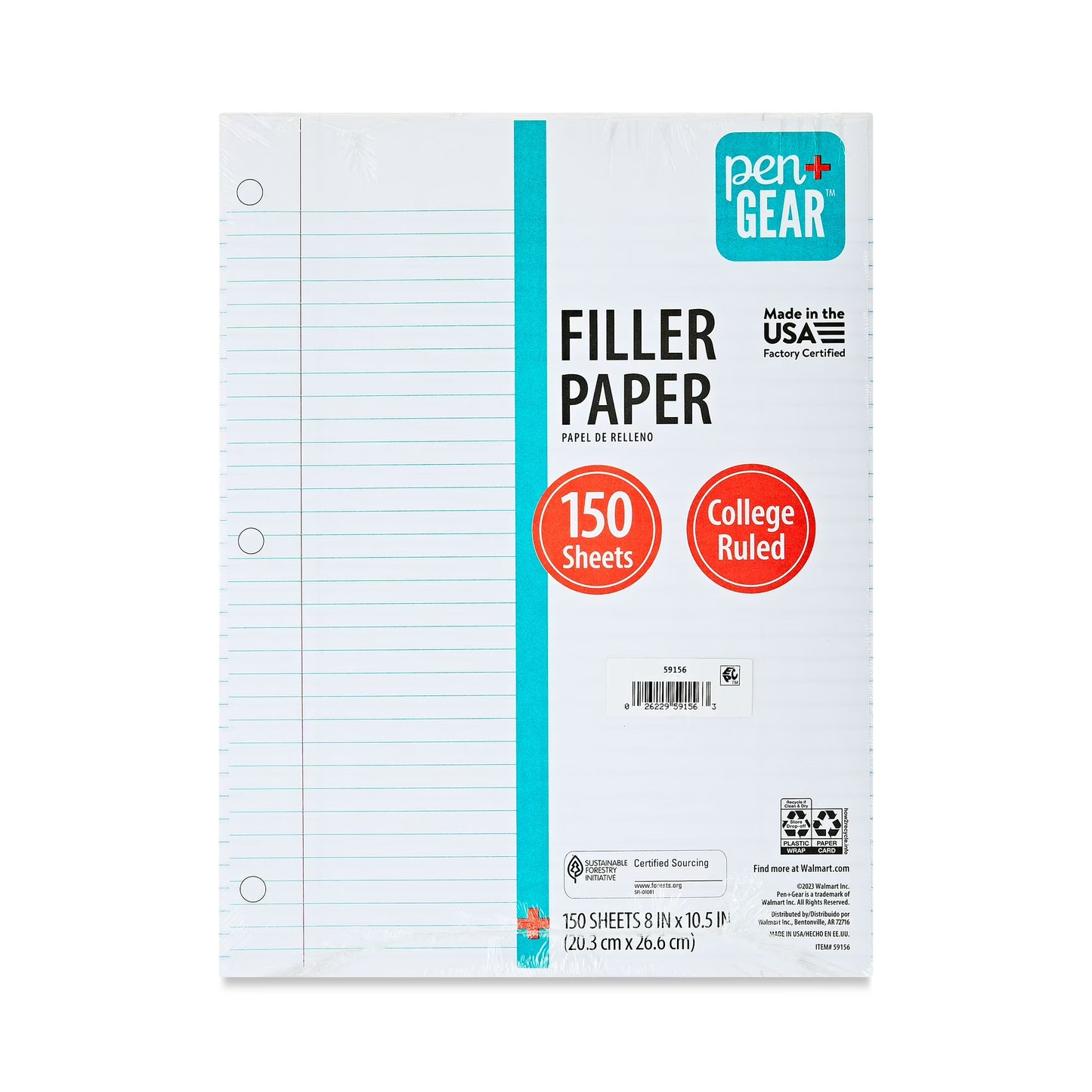 Pen+Gear College Ruled Filler Paper