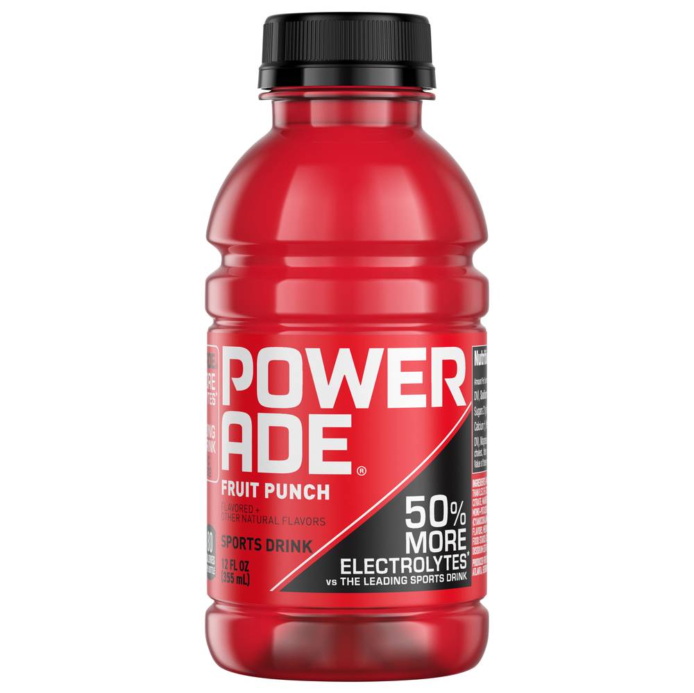 Powerade Electrolytes Sports Drink, Fruit Punch (12 fl oz)