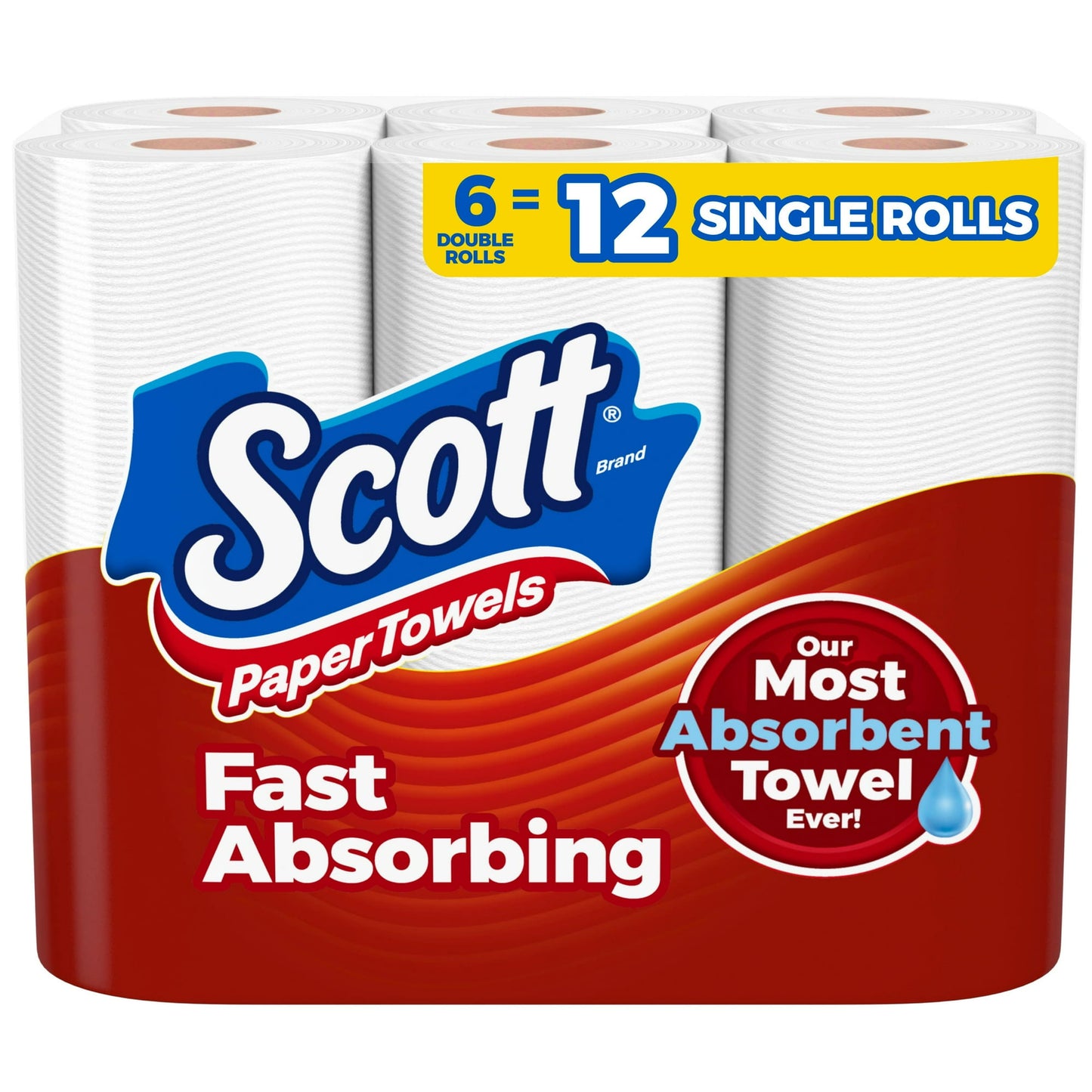 Scott paper towels 6 rolls