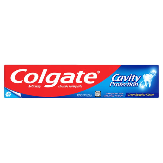 Colgate Cavity Protection Toothpaste with Fluoride, Regular Flavor