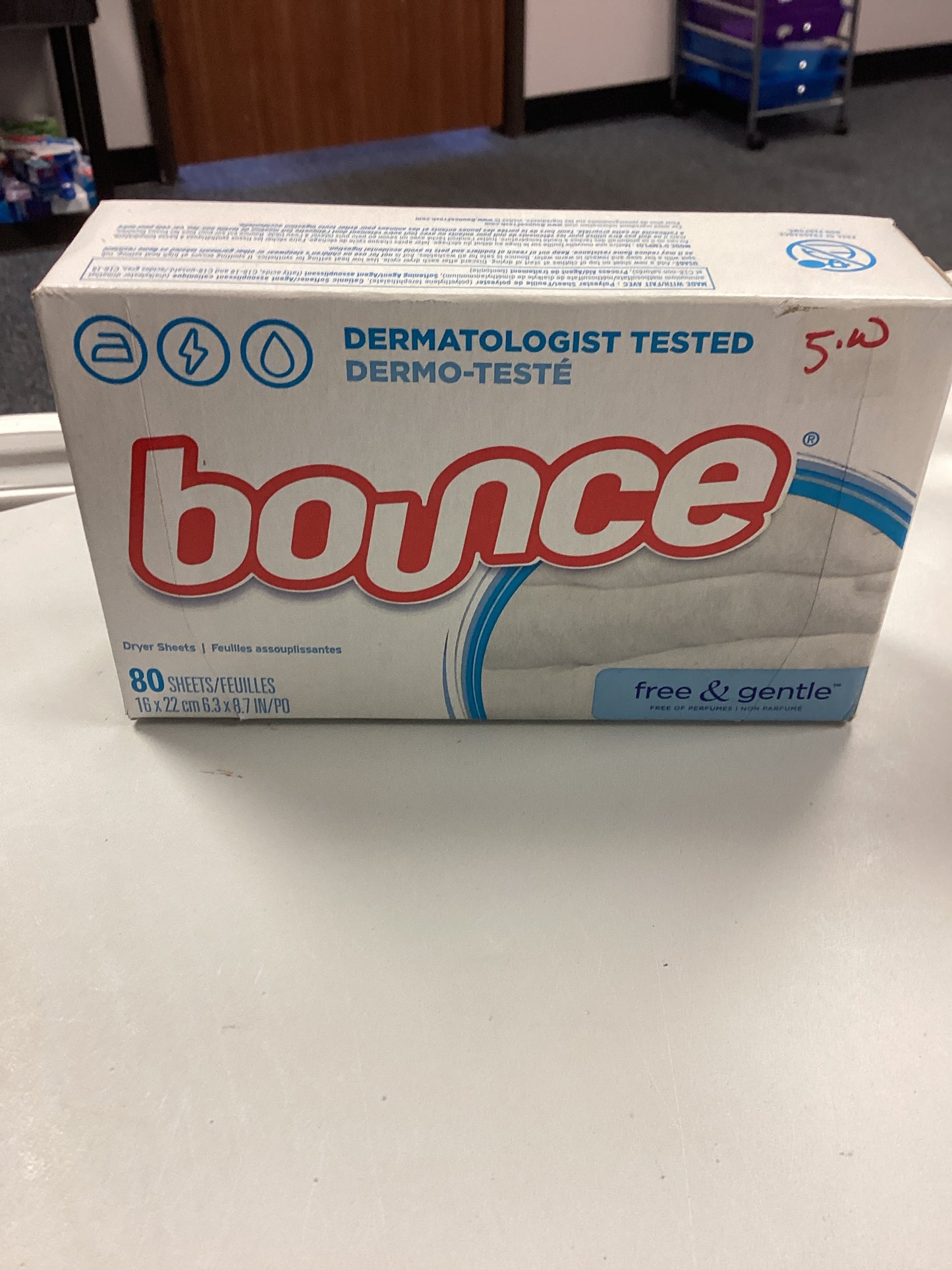 Bounce dryer sheets (free & gentle)