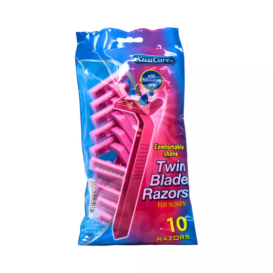 XTRACARE TWIN BLADE RAZORS FOR WOMEN (10 RAZORS)